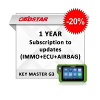 Годовая подписка KeyMaster G3 OBDStar (пакет IMMO+ECU+AIRBAG) со скидкой 20%